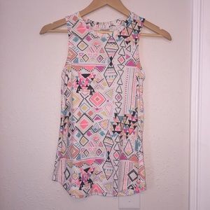 colorful fitted tank top